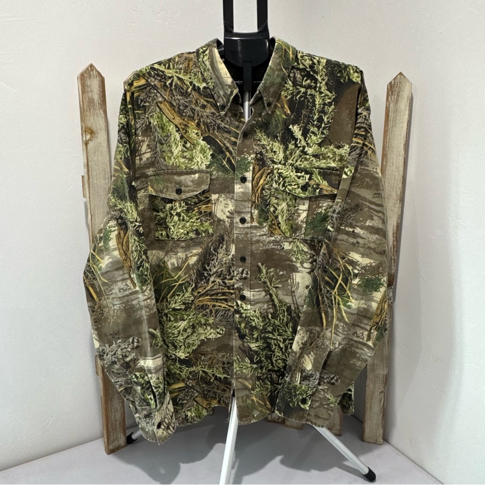 Cabela's Long Sleeve Hunting Camo Advantage Max-1 Button-Down Shirt Men Size 2XL